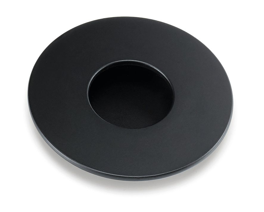 Poign E Cuvette Round Zamak Noir Mat Foussier