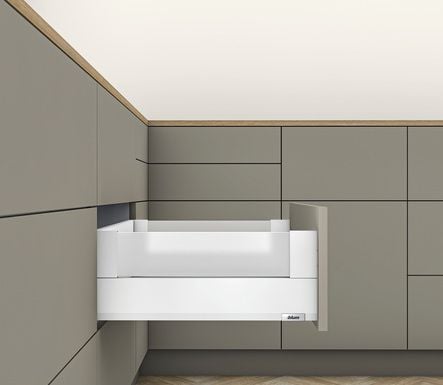 Kit bloc-tiroir MERIVOBOX - Blanc soie mat - BLUMOTION