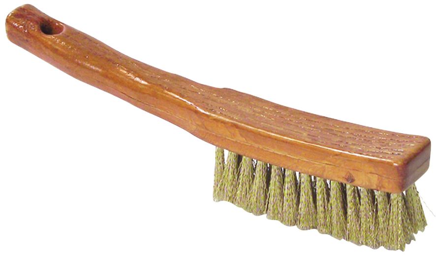 BROSSE ECOUVILLON A MANCHE BOIS D.15X280MM ACIER ONDULE 0,15MM